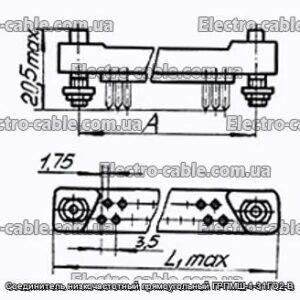 Соединитель низкочастотный прямоугольный ГРПМШ-1-31ГО2-В - фотография № 1.