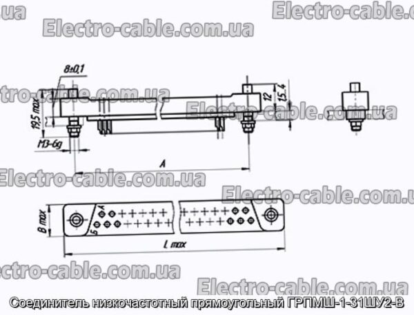 Соединитель низкочастотный прямоугольный ГРПМШ-1-31ШУ2-В - фотография № 1.