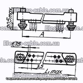 Соединитель низкочастотный прямоугольный ГРПМШ-1-61ГО2-В - фотография № 1.