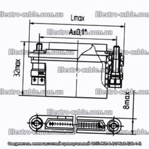 З&#39;єднувач низькочастотний прямокутний ОНП-ЖИ-8-21/46х8-В38-1-В - фотографія №1.