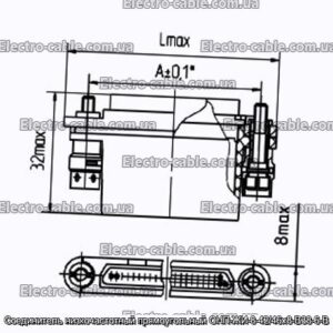 З&#39;єднувач низькочастотний прямокутний ОНП-ЖИ-8-42/46х8-В38-6-В - фотографія №1.