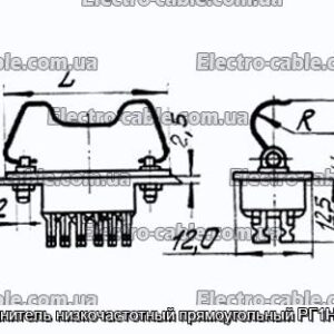 Соединитель низкочастотный прямоугольный РГ1Н-1-1-В - фотография № 1.