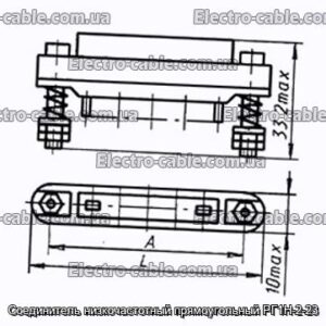 Соединитель низкочастотный прямоугольный РГ1Н-2-23 - фотография № 1.