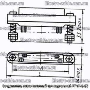 Соединитель низкочастотный прямоугольный РГ1Н-2-25 - фотография № 1.