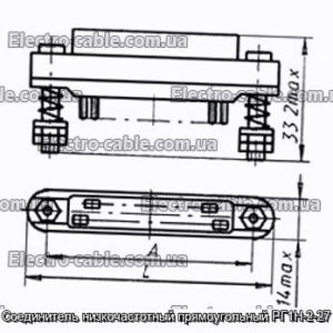 Соединитель низкочастотный прямоугольный РГ1Н-2-27 - фотография № 1.