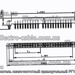 З&#39;єднувач низькочастотний прямокутний РГ1Н-3-1К - фотографія №1.