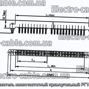 З&#39;єднувач низькочастотний прямокутний РГ1Н-3-3К - фотографія №1.