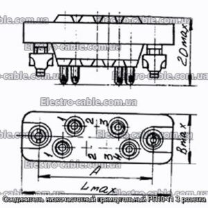 З&#39;єднувач низькочастотний прямокутний РП10-11 З розетка - фотографія №1.
