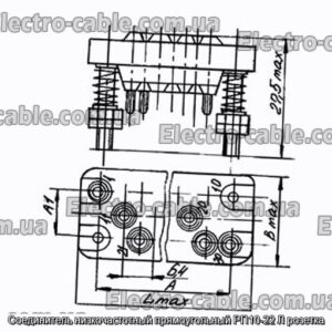 Соединитель низкочастотный прямоугольный РП10-22 Л розетка - фотография № 1.