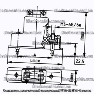 Соединитель низкочастотный прямоугольный РП10-22 ЛП-П-О розетка - фотография № 1.