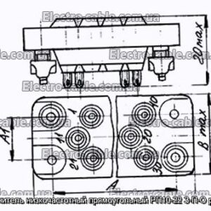 Соединитель низкочастотный прямоугольный РП10-22 З-П-О розетка - фотография № 1.