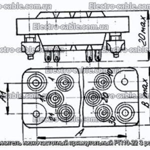 З&#39;єднувач низькочастотний прямокутний РП10-22 З розетка - фотографія №1.