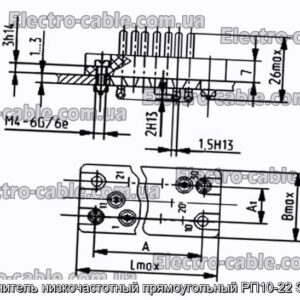 З&#39;єднувач низькочастотний прямокутний РП10-22 З вилка - фотографія №1.