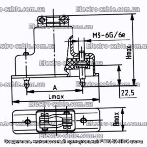 З&#39;єднувач низькочастотний прямокутний РП10-30 ЛП-О вилка - фотографія №1.