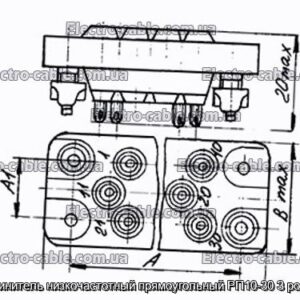 З&#39;єднувач низькочастотний прямокутний РП10-30 З розетка - фотографія №1.