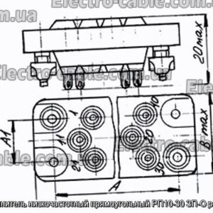 З&#39;єднувач низькочастотний прямокутний РП10-30 ЗП-О розетка - фотографія №1.