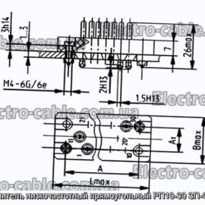 З&#39;єднувач низькочастотний прямокутний РП10-30 ЗП-О вилка - фотографія №1.