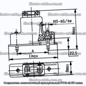 Соединитель низкочастотный прямоугольный РП10-42 ЛП вилка - фотография № 1.