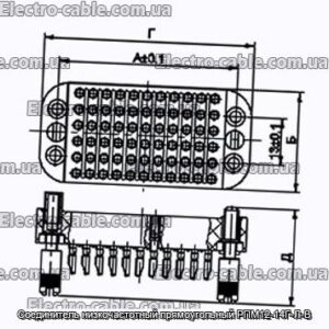 З&#39;єднувач низькочастотний прямокутний РПМ12-14Г-Л-В - фотографія №1.