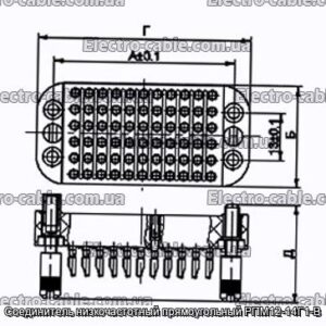 З&#39;єднувач низькочастотний прямокутний РПМ12-14Г1-В - фотографія №1.