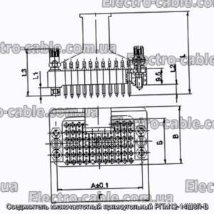 З&#39;єднувач низькочастотний прямокутний РПМ12-14Ш8Л-В - фотографія №1.