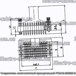 З&#39;єднувач низькочастотний прямокутний РПМ12-20Ш8Л-В - фотографія №1.