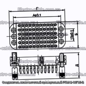 З&#39;єднувач низькочастотний прямокутний РПМ12-66Г8Л-В - фотографія №1.