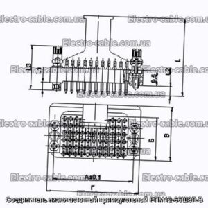 З&#39;єднувач низькочастотний прямокутний РПМ12-66Ш8Л-В - фотографія №1.