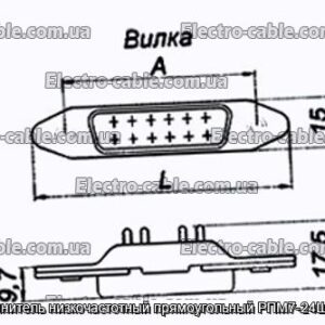З&#39;єднувач низькочастотний прямокутний РПМ7-24Ш-ПБ-В - фотографія №1.