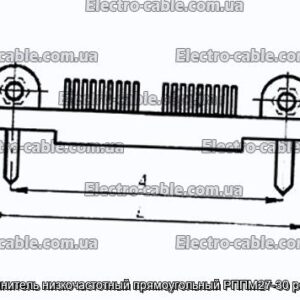 Соединитель низкочастотный прямоугольный РППМ27-30 розетка - фотография № 1.