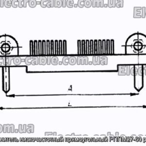 Соединитель низкочастотный прямоугольный РППМ27-60 розетка - фотография № 1.