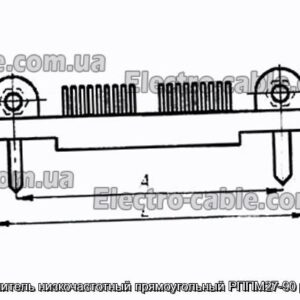 Соединитель низкочастотный прямоугольный РППМ27-90 розетка - фотография № 1.