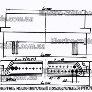 З&#39;єднувач низькочастотний прямокутний РПС1-М-7Г - фотографія №1.