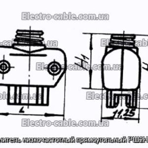 Соединитель низкочастотный прямоугольный РШ2НМ-1-17 - фотография № 1.