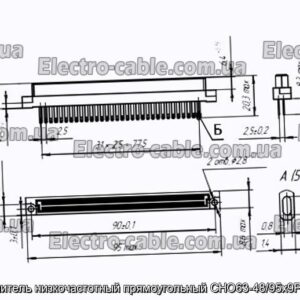З&#39;єднувач низькочастотний прямокутний СНО63-48/95х9Р-24-1-В - фотографія №1.