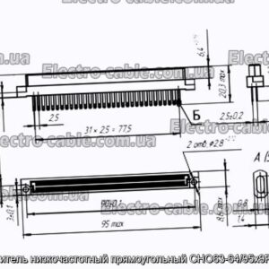 З&#39;єднувач низькочастотний прямокутний СНО63-64/95х9Р-24-2-В - фотографія №1.