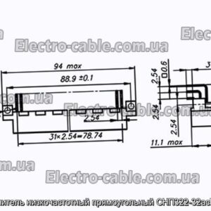 Соединитель низкочастотный прямоугольный СНП322-32асВП31-В - фотография № 1.