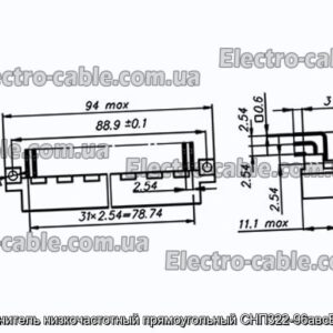 Соединитель низкочастотный прямоугольный СНП322-96авсВП31-В - фотография № 1.