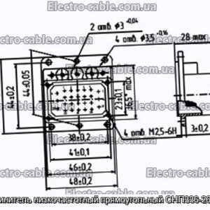 Соединитель низкочастотный прямоугольный СНП336-26ВП12 - фотография № 1.