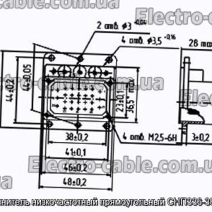 Соединитель низкочастотный прямоугольный СНП336-38РП12 - фотография № 1.