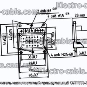 Соединитель низкочастотный прямоугольный СНП336-38ВП12 - фотография № 1.