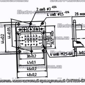 Соединитель низкочастотный прямоугольный СНП336-57РП121 - фотография № 1.