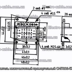 Соединитель низкочастотный прямоугольный СНП336-57РП127 - фотография № 1.