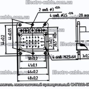 Соединитель низкочастотный прямоугольный СНП336-67РП11 - фотография № 1.