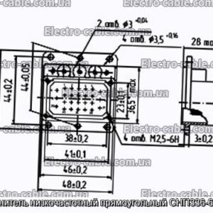 Соединитель низкочастотный прямоугольный СНП336-67РП12 - фотография № 1.