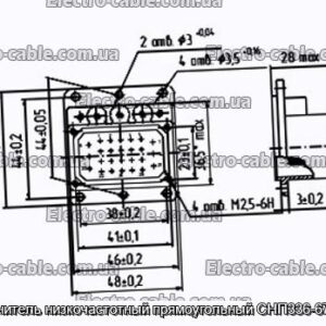 Соединитель низкочастотный прямоугольный СНП336-67РП121 - фотография № 1.