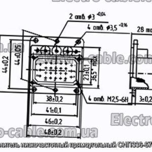 Соединитель низкочастотный прямоугольный СНП336-67РП127 - фотография № 1.