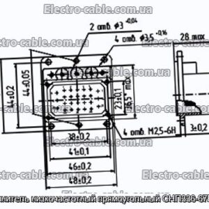 Соединитель низкочастотный прямоугольный СНП336-67ВП117 - фотография № 1.