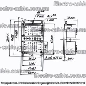 Соединитель низкочастотный прямоугольный СНП337-38/38РП12 - фотография № 1.