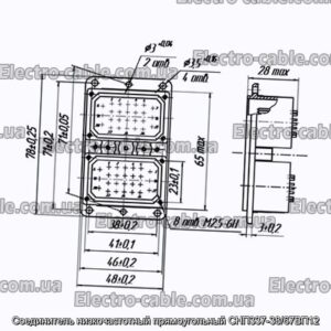 Соединитель низкочастотный прямоугольный СНП337-38/67ВП12 - фотография № 1.